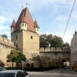 Wiener Neustadt: Reckturm, one of the completely renovated corner towers of the fortification.